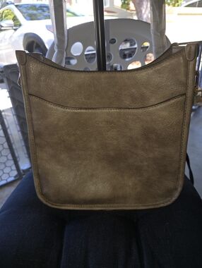 NWOT Taupe Leather Crossbody Bag By Caitina